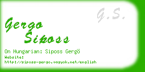gergo siposs business card