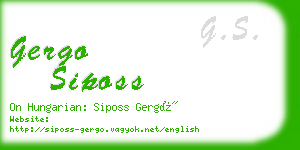 gergo siposs business card